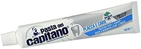 Pasta del Capitano Plaque and Cavities Toothpaste 100ml 3.53oz, Pack of 4