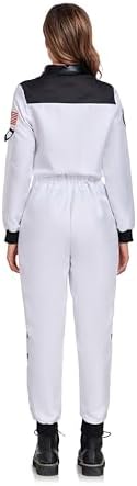 Womens Astronaut Costume Adult Space Suit Halloween Dress up