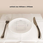 CANDeal 50/100PCS Pre-Folded Disposable Paper Dinner Napkins,White Wedding Napkins with Pocket for Silverware, Linen-Like Thick and Highly Absorbent (100)