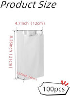 100 Pack Foil Sandwich Wrap, 8.26"x4.7" Insulated Hot Dog Bag, Grease Resistance Paper Foil Hamburgers Bags for Breakfast Lunch, Fast Food, Food Truck, Serving, BBQ