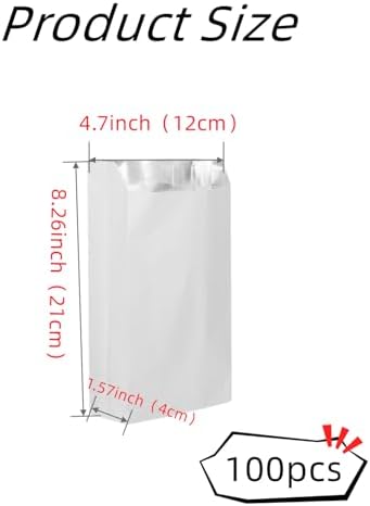 100 Pack Foil Sandwich Wrap, 8.26"x4.7" Insulated Hot Dog Bag, Grease Resistance Paper Foil Hamburgers Bags for Breakfast Lunch, Fast Food, Food Truck, Serving, BBQ