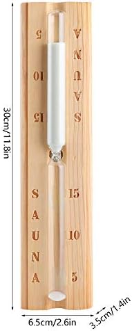 Sauna Timer, 15 Minute Sand Timer, Hour Glass for Sauna Spa Room