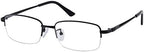 Reading Glasses Half Rim Readers Mens Womens Spectacles Eyewear Classic Black Frame