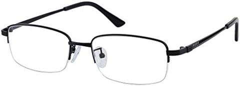 Reading Glasses Half Rim Readers Mens Womens Spectacles Eyewear Classic Black Frame