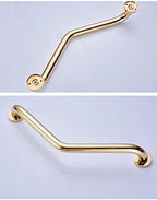 Shower Handle,Grab Bars, 18-Inch Polished Brass Curved Grab Bar, Non-Slip Safety Bathroom, Bathtub Support Rails, Toilet, Shower, Elderly, Handicapped Rubbed Bronze Handle, Europea
