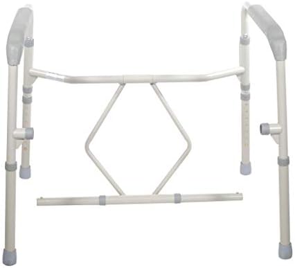 HEALTHLINE Heavy Duty Commode Bariatric, Medical Bedside Folding Bariatric Commode Chair Toilet for Elderly Seniors Disabled, Wide, 650 lbs, Gray