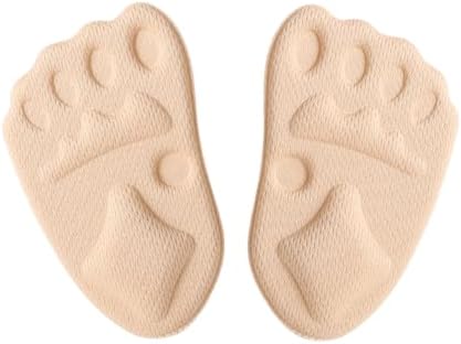 5 Pairs Women High Heel Forefoot Cushion Sandals Non-Slip Half Insole Sweat Absorbing Foot Care Pad Shoe Inserts 12 * 7.5 cm