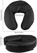 Kalolary Massage Face Cradle Cushion for Massage Tables, Universal Crescent Headrest Face Rest Neck Head Cushion Pillow for Massage Chairs Spa Bed (Black)
