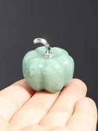 Jovivi Green Aventurine Crystal Pumpkin Figurine, 1.2" Mini Carved Gemstone Pumpkin Statue Decor Healing Stones Decorative Ornaments for Fall Harvest Thanksgiving Halloween Decorations Home Decor
