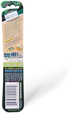 Woobamboo! Slim Soft Bamboo Eco-Friendly Toothbrush, BPA Free Nylon Bristles, Biodegradable, Compostable, Vegan (Pack of 1)