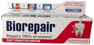 3pcs biorepair fast sensitive toothpaste 75ml protect & REPAIR from acid erosion and plaque safe for whole family by Biorepair