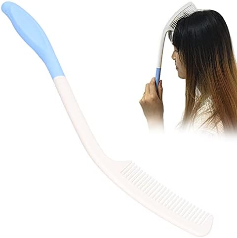 Elderly Comb, Ergonomic Design Long Handle Comb ABS Comb Tooth for Hand Disabled People