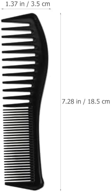 2pcs Wide Tooth Hair Comb Detangling Styling Brush for Curly and Straight Hair Salon Hairdressing Tool Home Use Large Teeth, 1 Piece in Red and 1 Piece in Black
