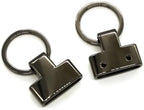 6 Pcs Key Fob Hardware Keychain Wristlet Clasp with Key Ring Strap End Fasteners for Keychain Strap DIY Crafts (Black)