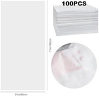 100 Pack 31" x 71" Disposable Non-Woven Massage Table Bed Covers - 2-Ply Waterproof Spa Sheets for Facial, Tattoo & Waxing.