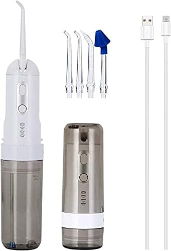 Cordless Water Dental Flosser, Portable Oral Irrigator for Teeth, Braces, Rechargeable & IPX7 Waterproof Teeth Cleaner for Home Travel