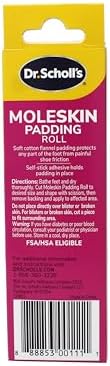 Dr. Scholl's Moleskin Plus Padding Roll 1 Each (Pack of 4)