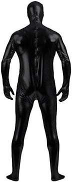 Aniler Men's and Women's Shiny Metallic Open Face Zipper Stretchy Zentai Bodysuit