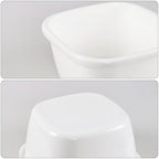 18 Quart Wash Basins, Large Plastic Square Dish Pan/Tub, 2 Packs, White