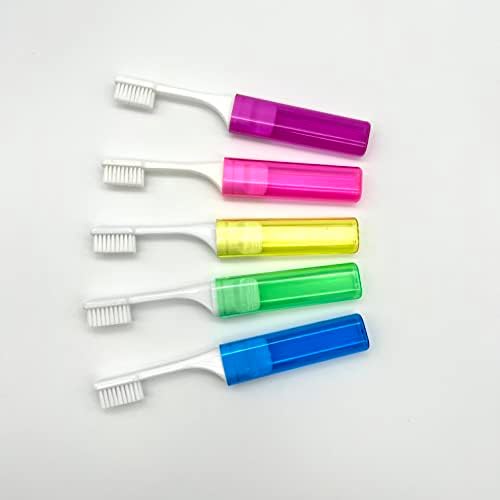 Travel Toothbrush 72 Count-Convenient Bulk On-The-Go Dental Care - Includes 72 Individually Packaged Orthodontic Toothbrushes
