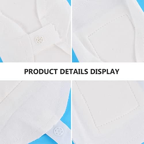 Healifty Washable Menstrual Pads 3-Pack Reusable Cotton Cloth Sanitary Napkins with Button Snap Comfortable Breathable Period Pads for Travel and Daily Use