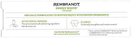 Rembrandt Deeply White + Peroxide Whitening Toothpaste, Fresh Mint Flavor, 2.6 Ounce (Pack of 2)