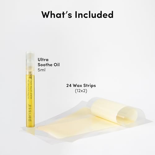 Parissa Legs & Body Biodegradable Wax Strips Kit | Ready-to-Use Large Wax Strips for At-Home Hair Removal, Suitable for All Hair Types | Includes Post-Wax Ultra Soothe Oil | 24 Strips (12 x 2)