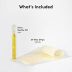 Parissa Legs & Body Biodegradable Wax Strips Kit | Ready-to-Use Large Wax Strips for At-Home Hair Removal, Suitable for All Hair Types | Includes Post-Wax Ultra Soothe Oil | 24 Strips (12 x 2)