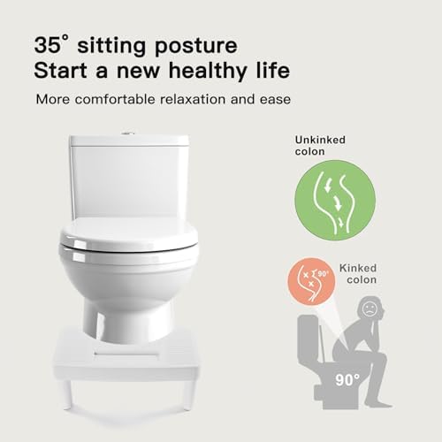 6.7 Inch Step Stool,Portable Plastic Foot Stool,Non-Slip Potty Stool for Bathroom