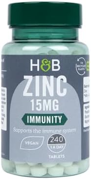 Holland and Barrett Zinc 15mg Immunity Supplement, 240 Vegan Tablets