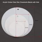 32 Pieces 3Inch Clear Acrylic Ornament Blanks Round Acrylic Ornament Transparent Acrylic Circle Blanks Discblank Ornaments For Crafting Vinyl Project Painting Diy,Holiday Hanging Ornaments