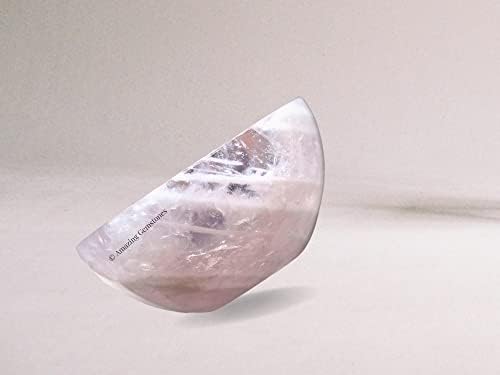 Rose Quartz Crystal Bowl - 2 Inch Decorative Bowls for Room and Home Decor - Gemstone Healing Crystals for Elegant Display, Positive Energy Balance and Gift