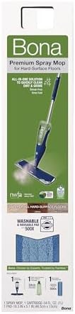 Bona Premium Motion Multi-Surface Floor Spray Mop - Includes Multi-Surface Floor Cleaning Solution and Machine Washable Microfiber Cleaning Pad - for Stone, Tile, Laminate, and Vinyl Floors