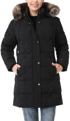 Women's Winter Coat Waterproof Long Insulated Parka with Detachable Hood