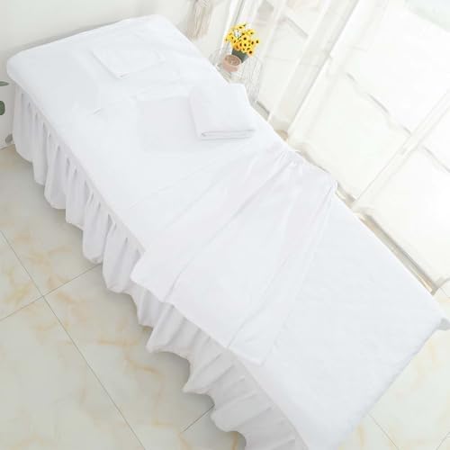 1-Pcs Massage Table Sheets Soft Cotton-Like Spa Sheets for Esthetician Bed, Professional Massage Linens for Salon and Spa