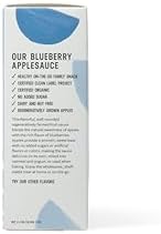 White Leaf Provisions Organic Blueberry Applesauce – Regeneratively Farmed, No Added Sugar, Kosher, USDA, GMO & BPA free 3.2oz Pouches (Pack of 24)