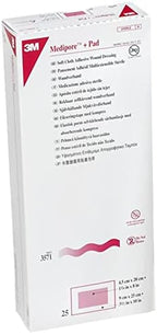 3M Medipore +Pad Soft Cloth Adhesive Wound Dressing, 3 1/2" x 10", 25/Bx, 3M3571