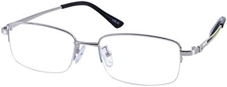 Half Rim Reading Glasses Silver Colour Frame Readers Mens Womens Spectacles Eyewear