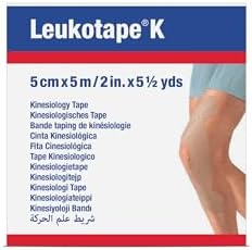 Leukotape K Kinesiology Tape – Water-Repellent, Skin-Friendly, Stays in Place for up to 9 Days - 2 in x 5.5 yds, Tan, 1 Roll