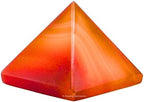 Amazing Gemstone Carnelian Onyx Pyramid Crystal Healing Stones - 1" Great Pyramid Figurine of Natural Stone Pyramid for Meditation, Reiki, Chakra Balancing and Crystal Pyramids Grid