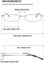 VEVESMUNDO Blue Light Blocking Reading Glasses Portable Metal Lightweight Compact Durable Travel Pocket Readers in tube case