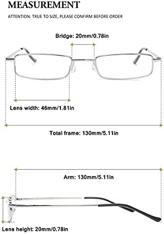 VEVESMUNDO Blue Light Blocking Reading Glasses Portable Metal Lightweight Compact Durable Travel Pocket Readers in tube case