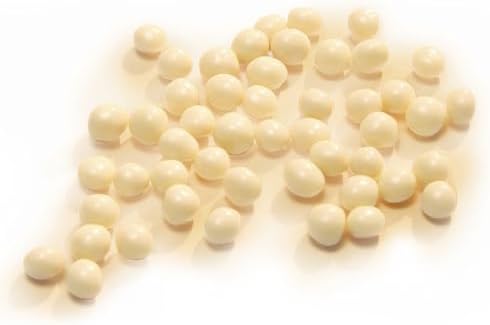 Mona Lisa Crispearls by Callebaut (White Chocolate, 1 x 800g Bag) – Resealable Velcro 800g Bag - Flavored Coated Cereal Balls for Decorating Cakes, Cupcakes, Waffles, Crepes, Pancakes