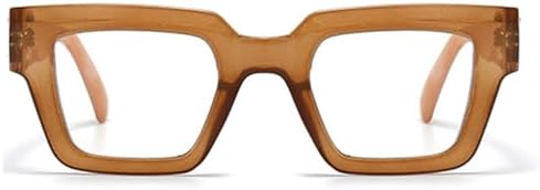 bullabulling Oprah Style Reading Glasses for Women Men, Fashion Square Blue Light Blocking Readers L05