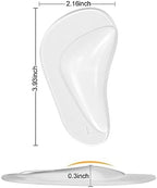Urchoice Gel Arch Support, 3 Pairs Shoe Insoles for Flat Feet, Reusable Arch Inserts for Plantar Fasciitis, Adhesive Arch Pad for Relieve Pressure and Foot Pain, 3pairs-crystal