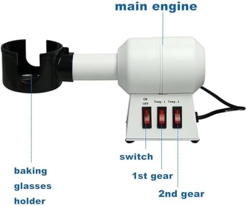 Optical Frame Heater, Glasses Processing Equipment, Hot Air Eyeglasses Heater, Adjustable Temperature, for Eyeglasses Frame Processing Industries and Shop