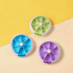 3PCS Weekly Pill Organizer Daily Pill Box 7 Day Medicine Pill Dispenser Rotate Pill Planner with 7 Compartments for Fish Oil Supplements Vitamins Container