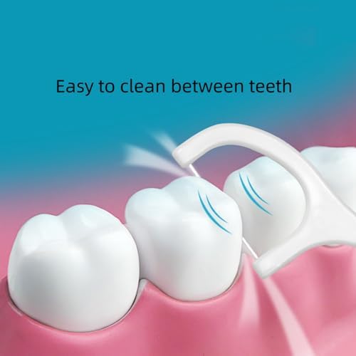 Dental Floss Picks, 50 Count Each Individually Wrapped Dental Flossers Floss Sticks Tooth Floss Dental Sticks Teeth Flossers Picks The Perfect Portable Flossing Travel Set for Cleaning Teeth and Oral