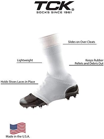 TCK Football Spat Cleat Covers - Lace Covers Youth and Adult Sizes for Boys Girls Men Women Soccer