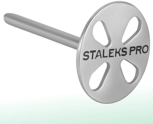 STALEKS PRO Expert Elongated PODODISC L (25mm) – Stainless Steel Pedicure Disc with 5 x 180 Grit Disposable Files for Fast Large Area Treatment